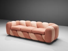 Vivai del Sud Candy Sofa in Pink Fabric Upholstery