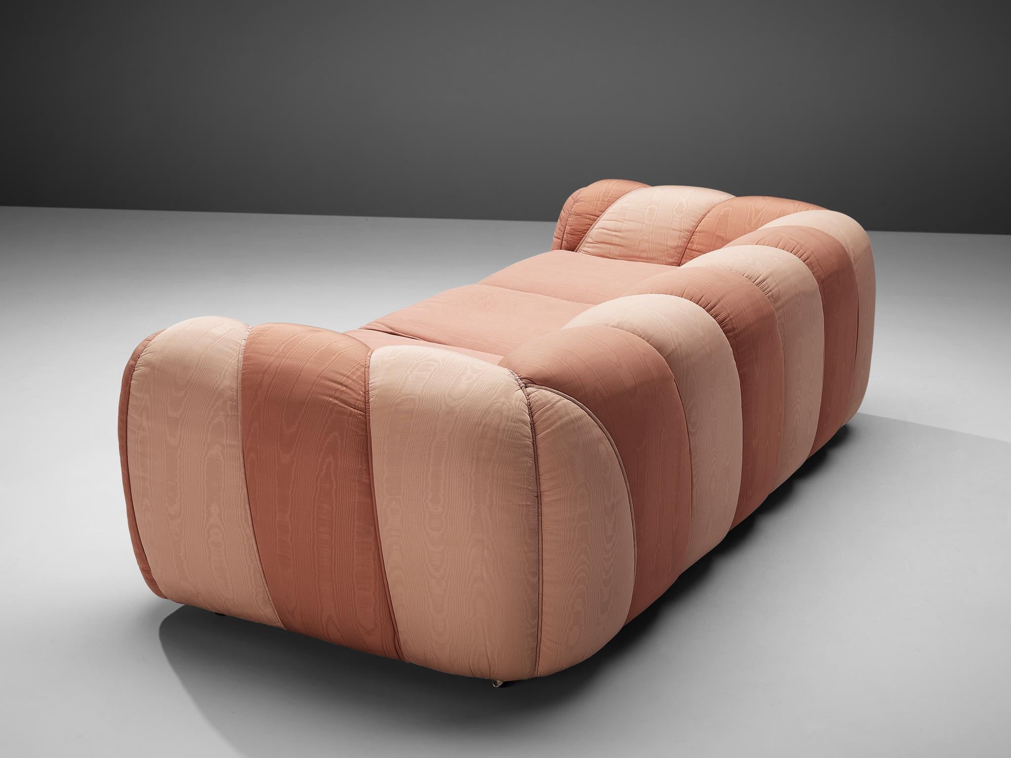 Late 20th Century Vivai del Sud Candy Sofa in Pink Fabric Upholstery