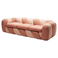 Vivai del Sud Candy Sofa in Pink Fabric Upholstery 