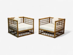 Vivai del Sud, Italienische Moderne, Rattan, Bambus, Lounge-Stühle, Italien, 1970er Jahre