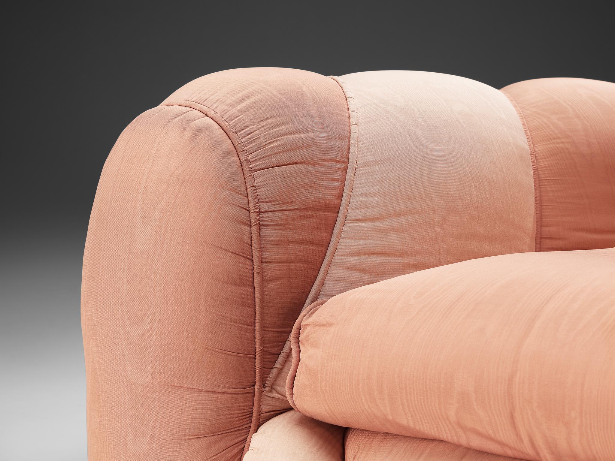 Chaise longue Vivai del Sud avec revêtement en tissu rose  en vente 1