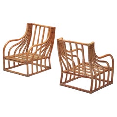 Vivai Del Sud Lounge Chairs, Italian Design, Tropicalist, 1970's