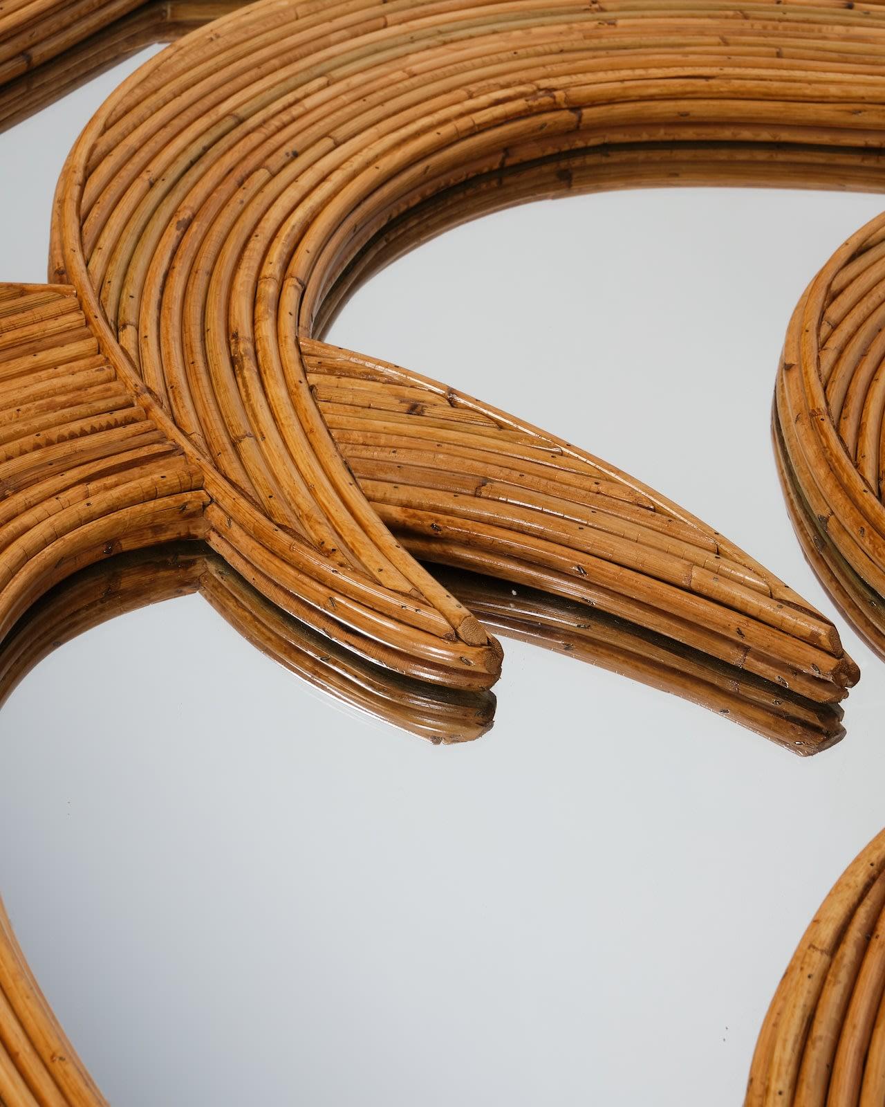 c.1970s
Rattan and glass
H222 x W100 x D4 cm (each)