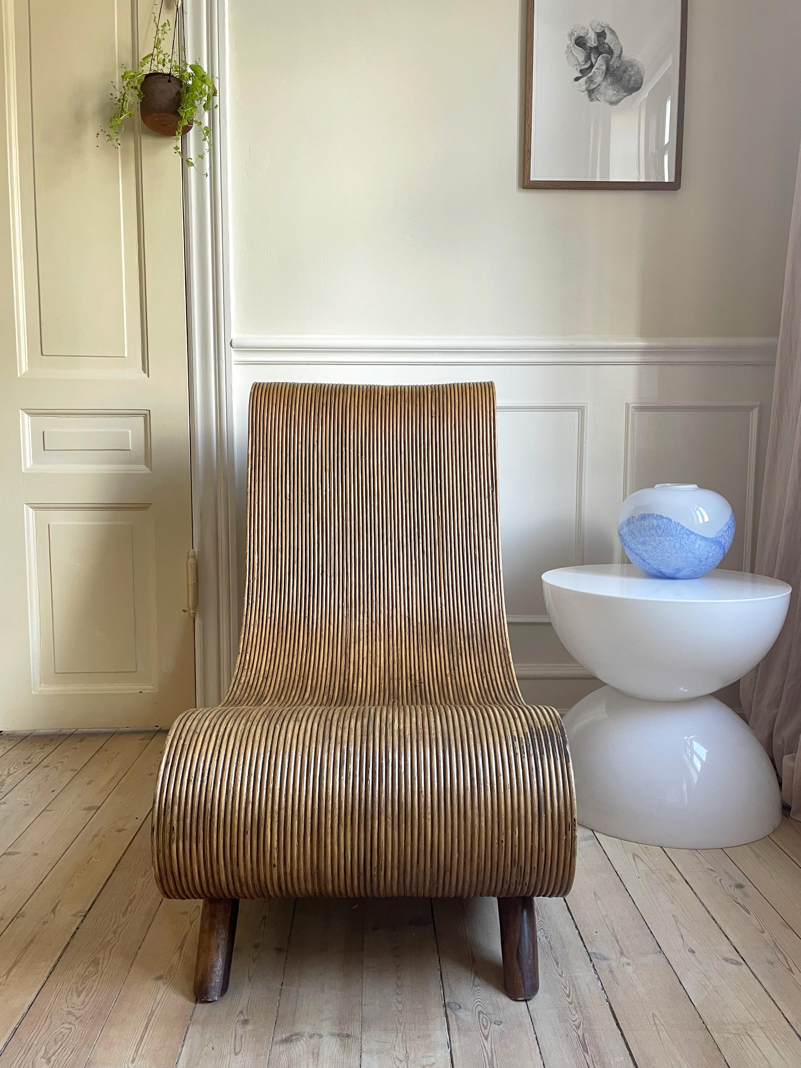 Vivai del Sud Pencil Reed Lounge Chair, Italy, 1960s In Good Condition In Copenhagen, DK
