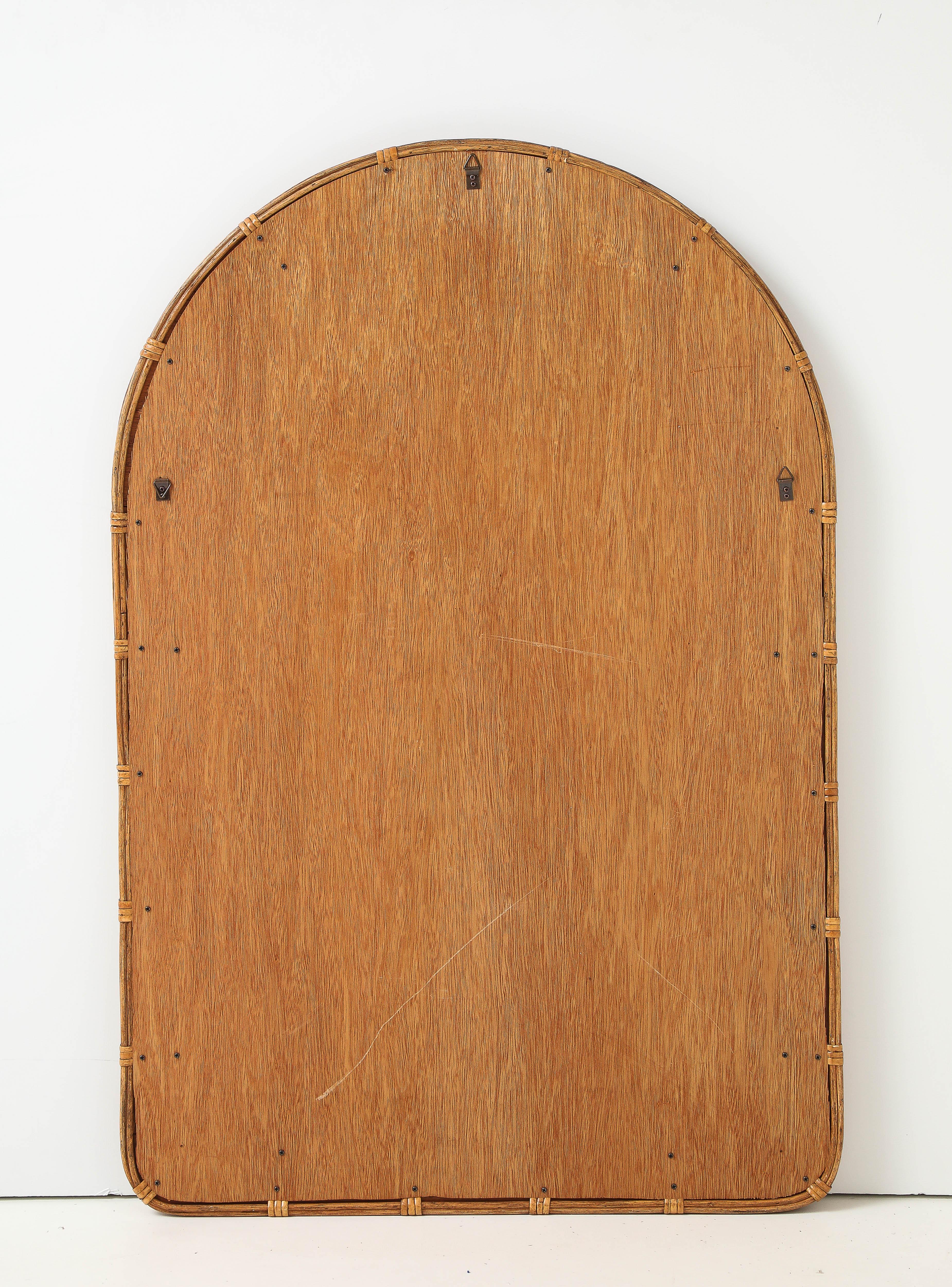 Vivai Del Sud Rattan Arched Mirror, Italy For Sale 3