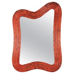 Vivai del Sud Rattan Bamboo Organic Large Wall Mirror Vivai del Sud Rattan Bamboo Organic Large Wall Mirror