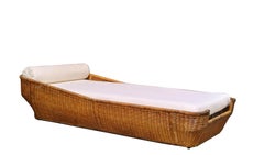Vivai del Sud  Rattan Daybed, Italy 1960s