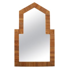 Vivai Del Sud Roma Italian Rattan Bamboo Wall Mirror