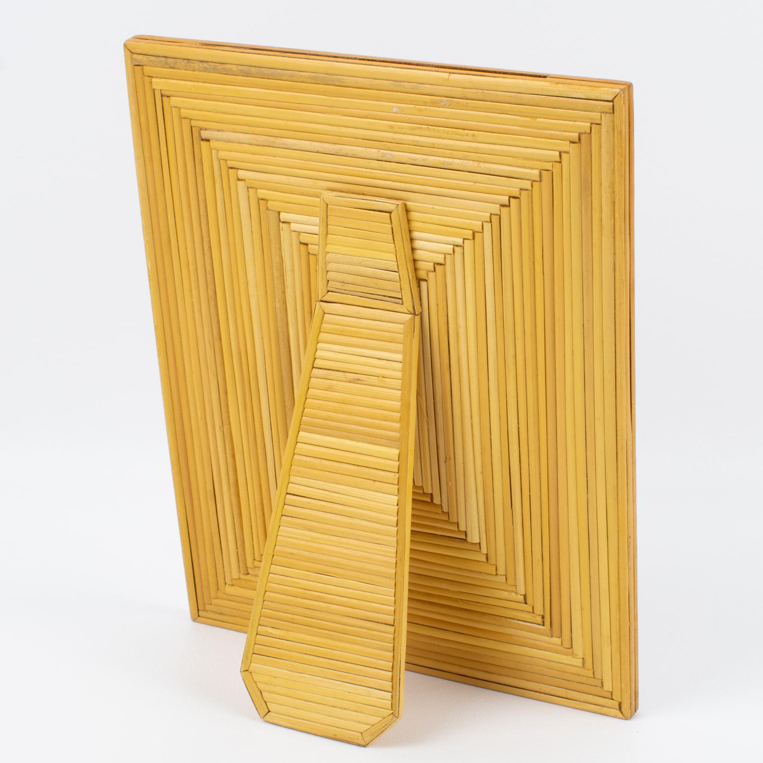 Vivai del Sud, Roma Wicker Marquetry Picture Frame In Good Condition In Atlanta, GA