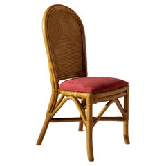 Vivai del Sud set of eight bamboo dining chairs, Italy, 1970s