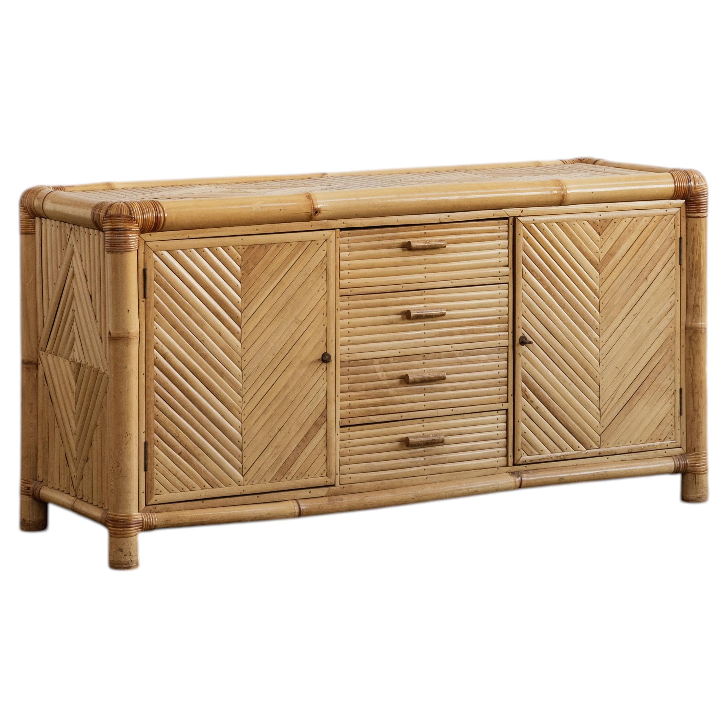 Vivai del Sud Sideboard in Bamboo, Italy, 1970s