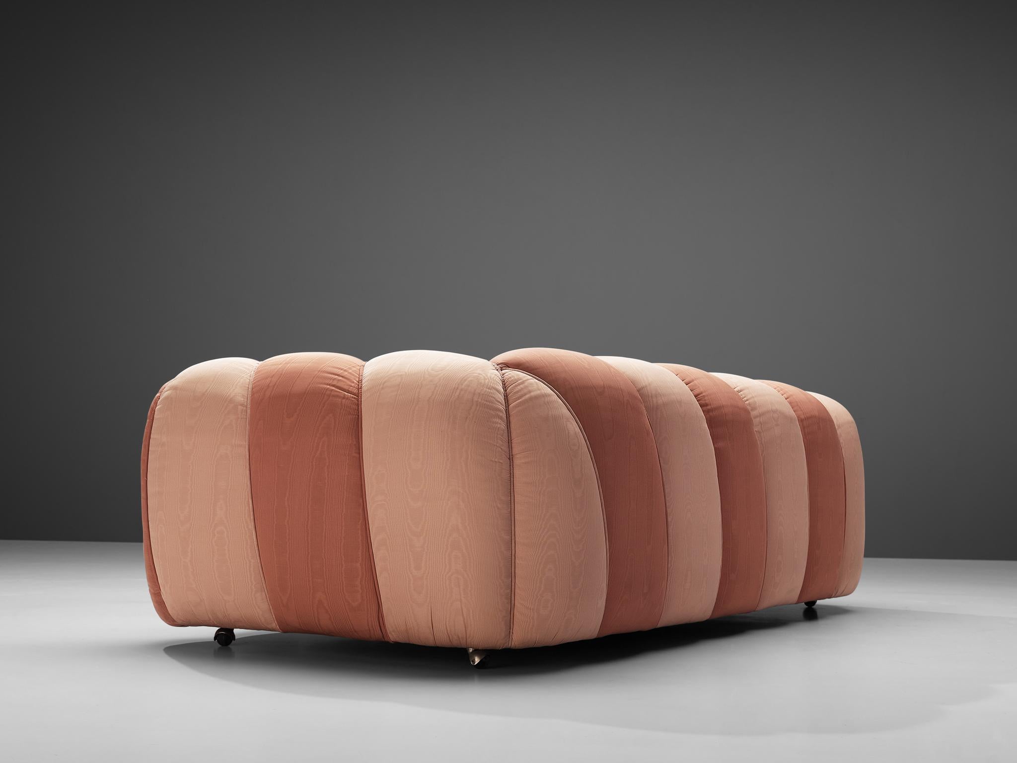 Bold Vivai del Sud Sofa in Pink Fabric Upholstery 3