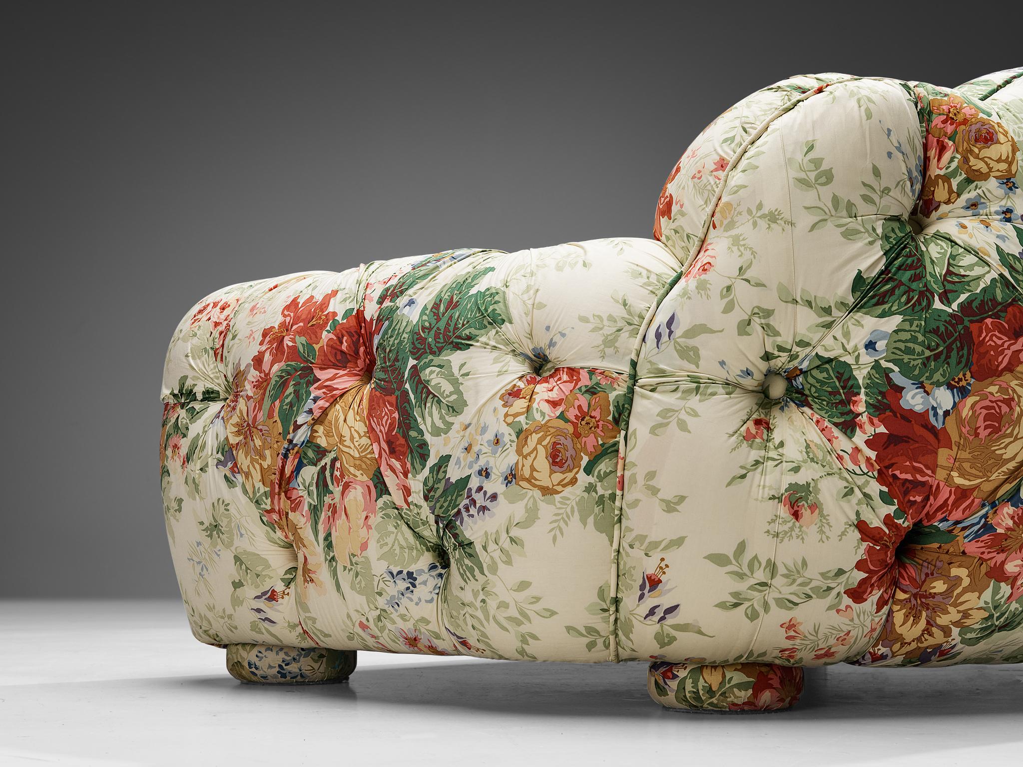 Post-Modern Vivai Del Sud 'Superstar' Lounge Chair in Floral Upholstery