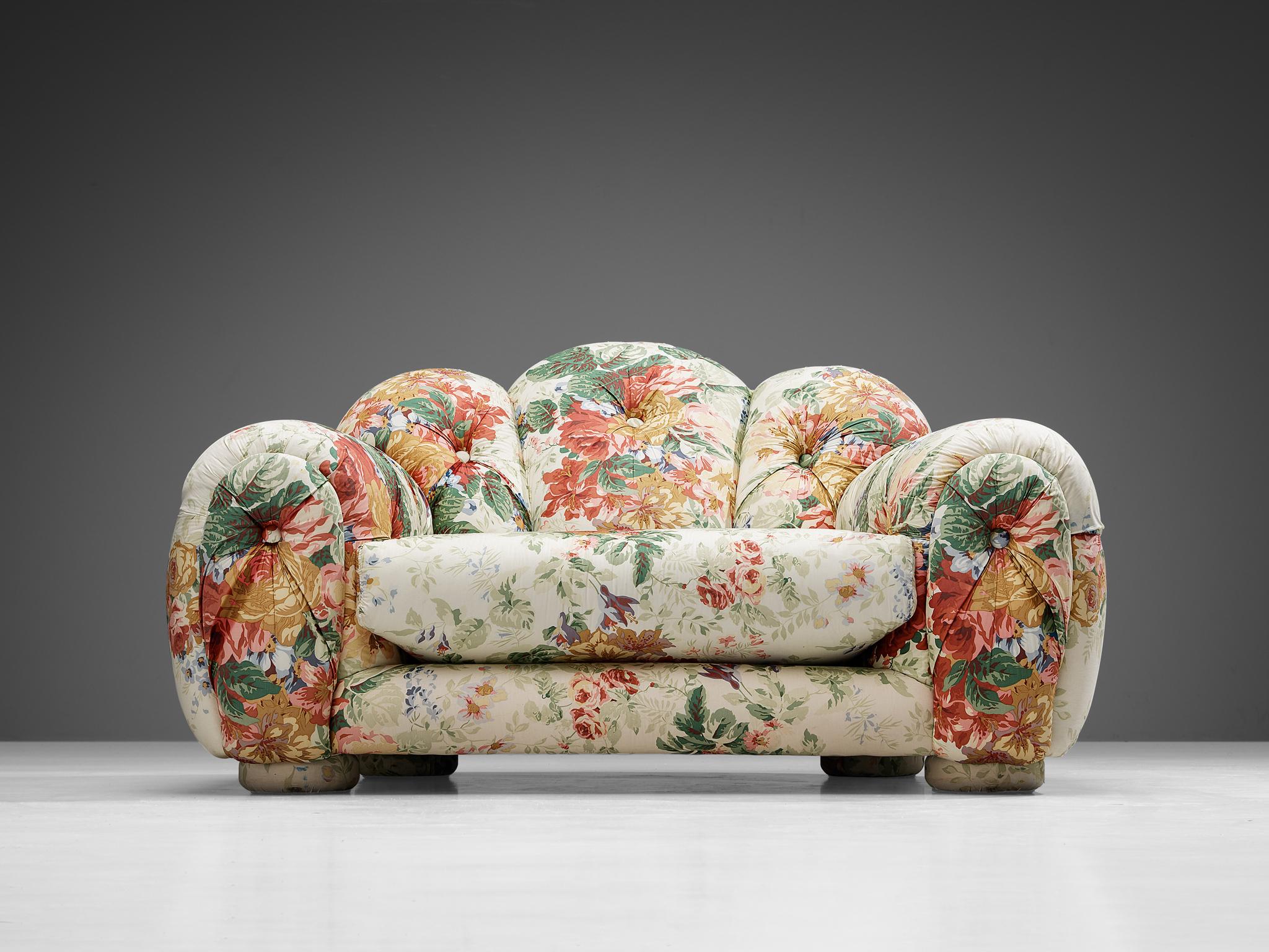Vivai Del Sud 'Superstar' Lounge Chair in Floral Upholstery In Good Condition In Waalwijk, NL