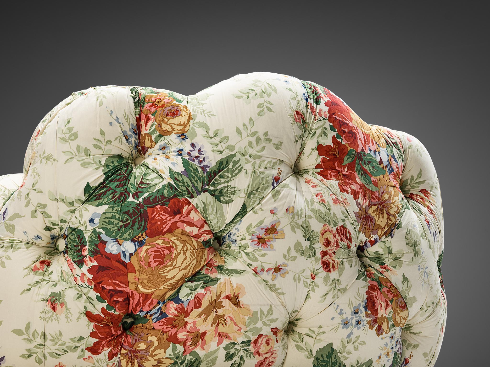 Late 20th Century Vivai Del Sud 'Superstar' Lounge Chair in Floral Upholstery