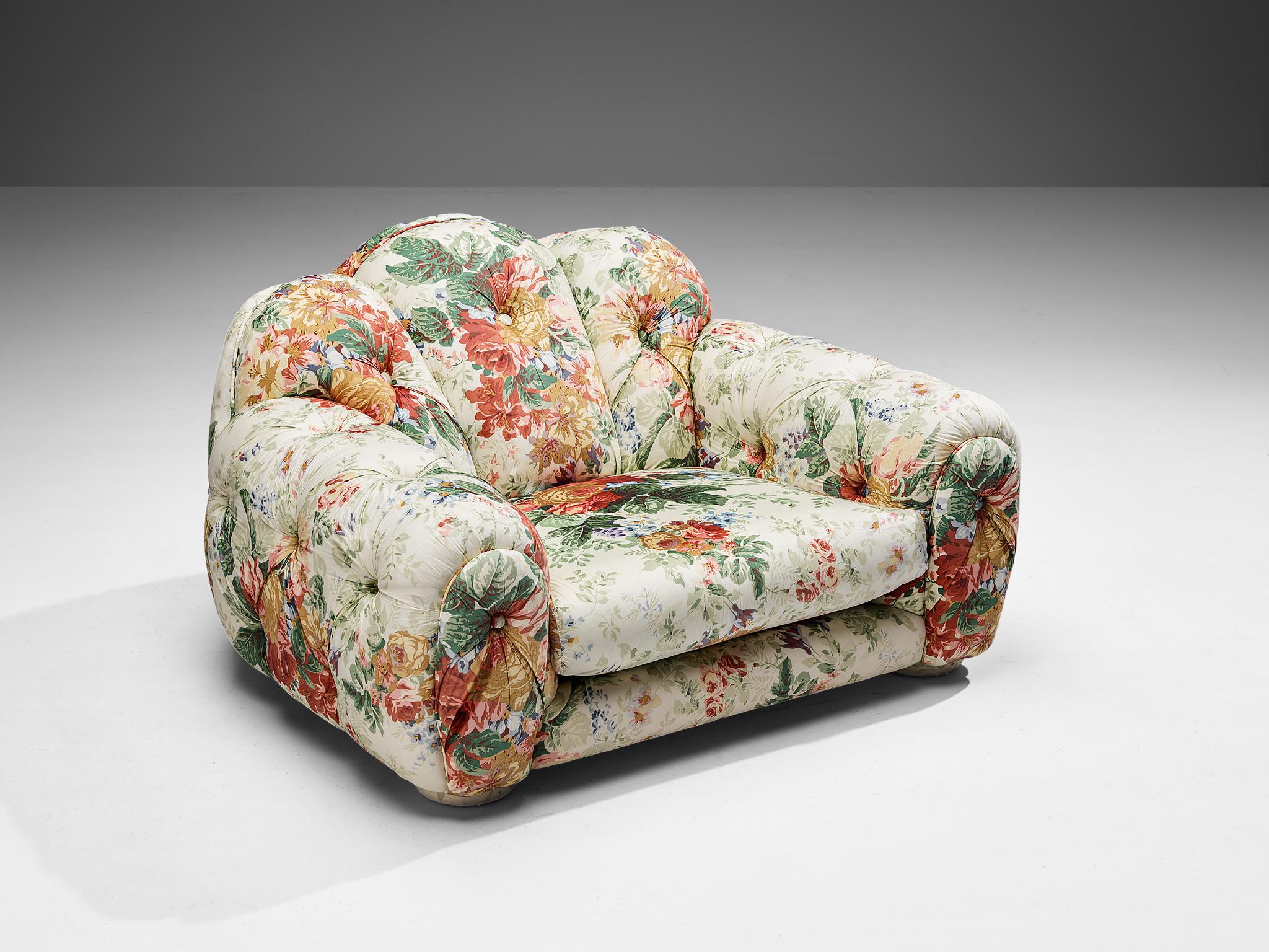 Vivai Del Sud 'Superstar' Lounge Chair in Floral Upholstery 1