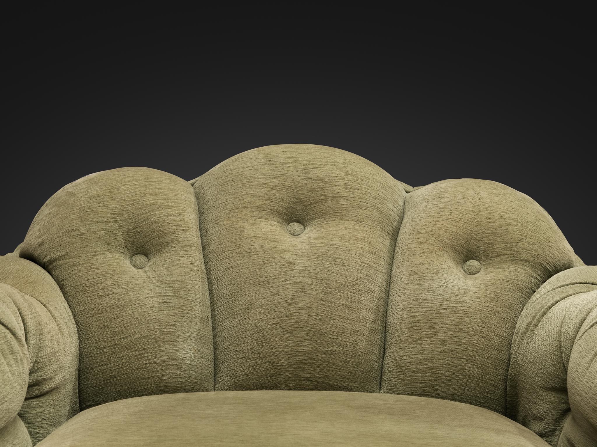 Vivai Del Sud Superstar Lounge Chair in Olive Green Fabric For Sale 4