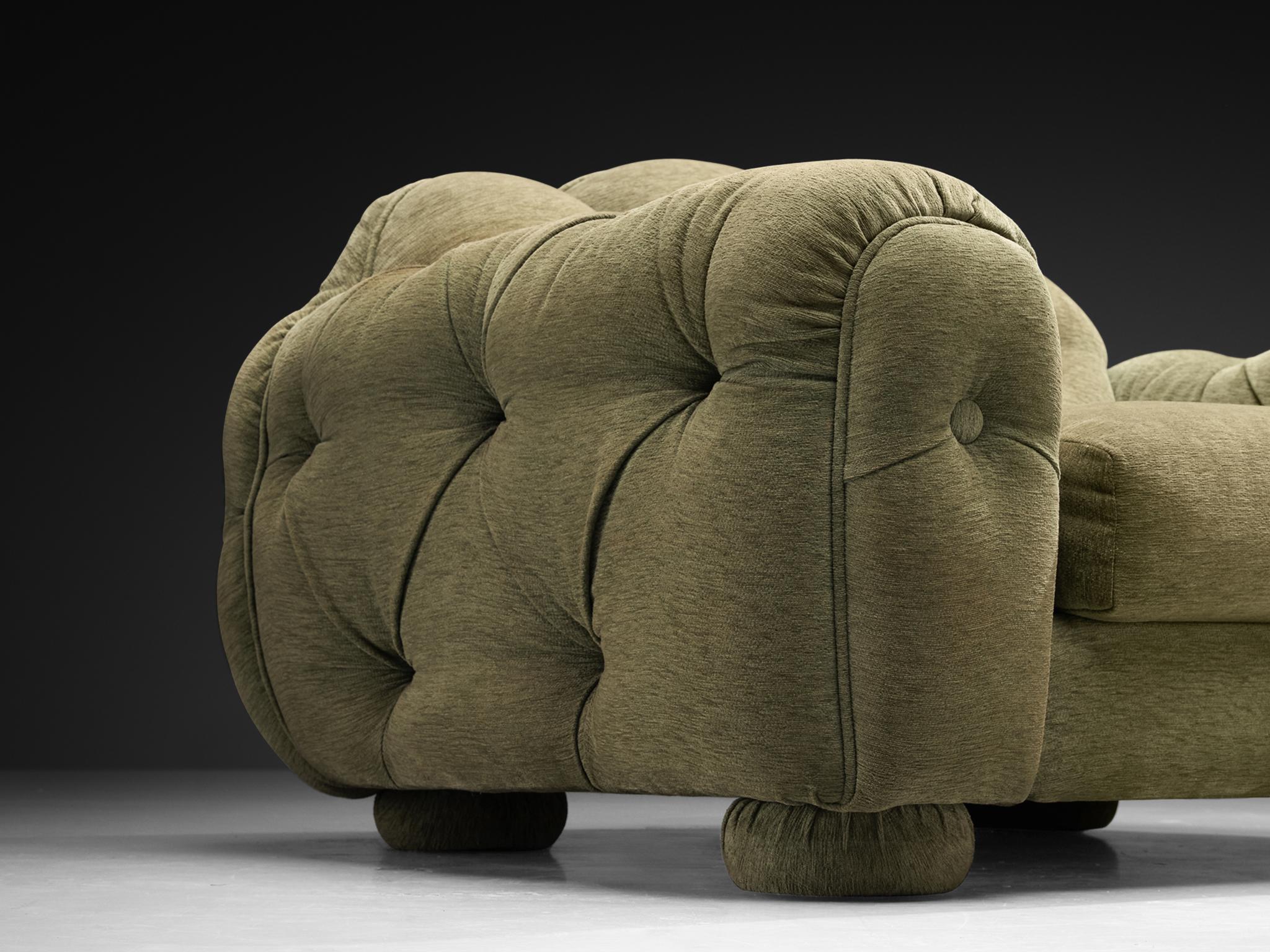 Fauteuil de salon Vivai Del Sud Superstar en tissu vert olive en vente 2