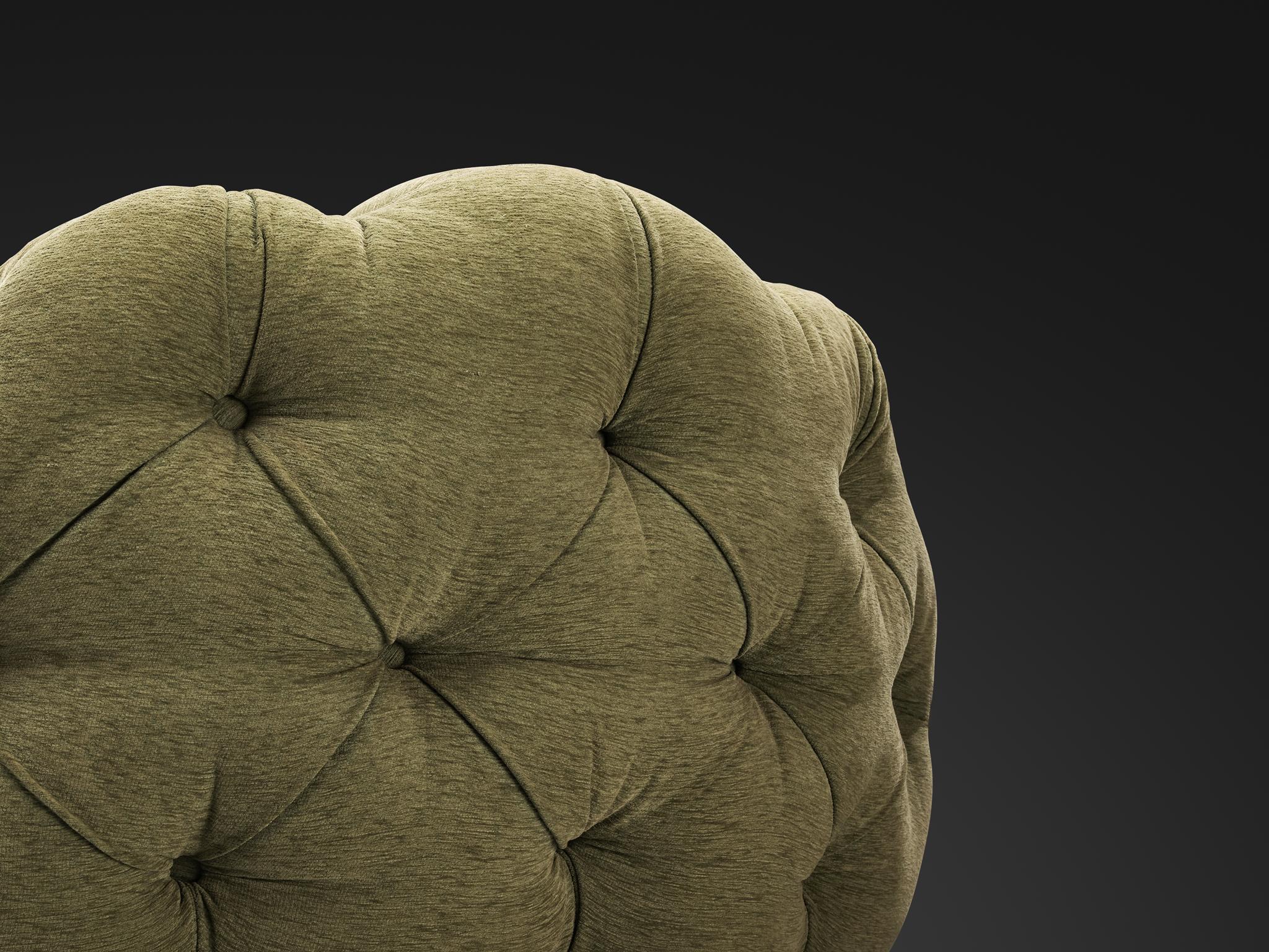 Paire de fauteuils de salon Vivai Del Sud Superstar en tissu vert olive en vente 7