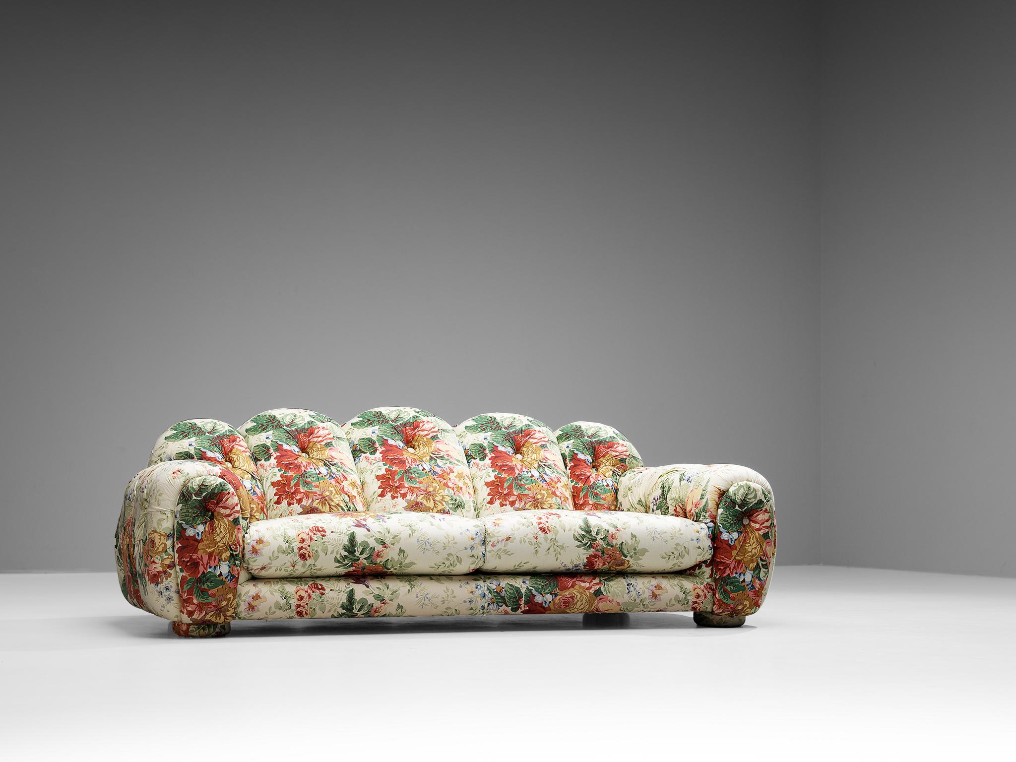 Post-Modern Vivai Del Sud 'Superstar' Sofa in Floral Upholstery