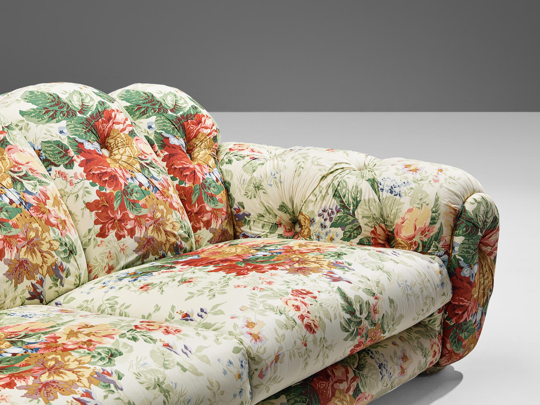 Late 20th Century Vivai Del Sud 'Superstar' Sofa in Floral Upholstery