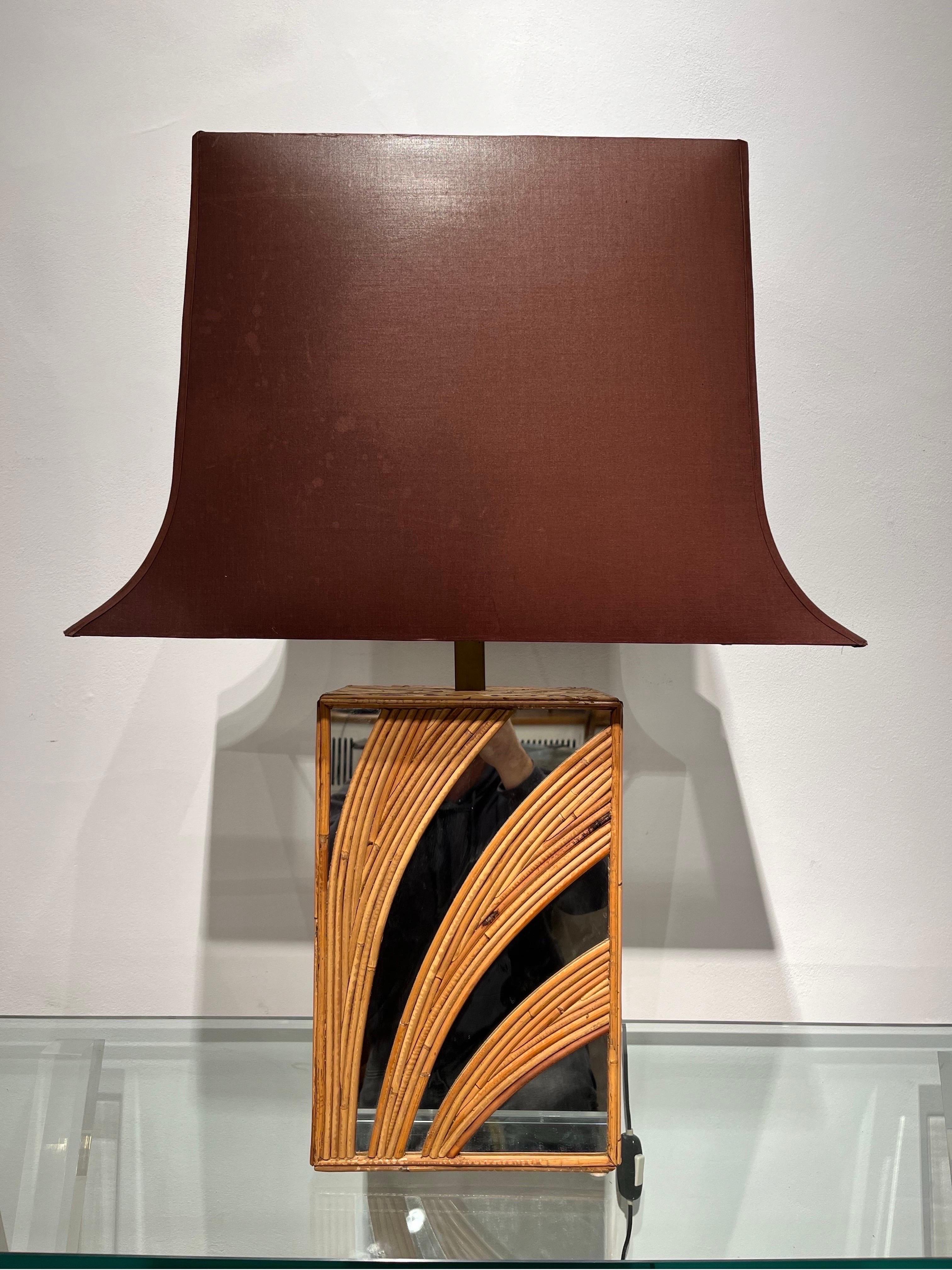 Mirror Vivai Del Sud Table Lamp, 1960s For Sale
