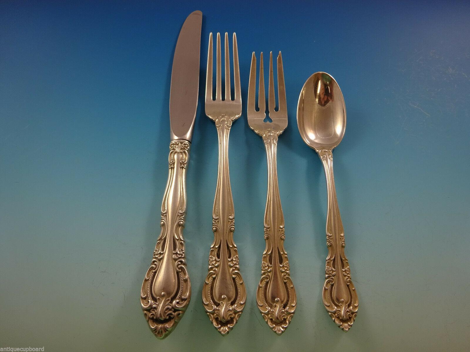 Vivaldi by Alvin Sterling Silver Flatware Set for 8 Service 43 Pieces In Excellent Condition In Big Bend, WI