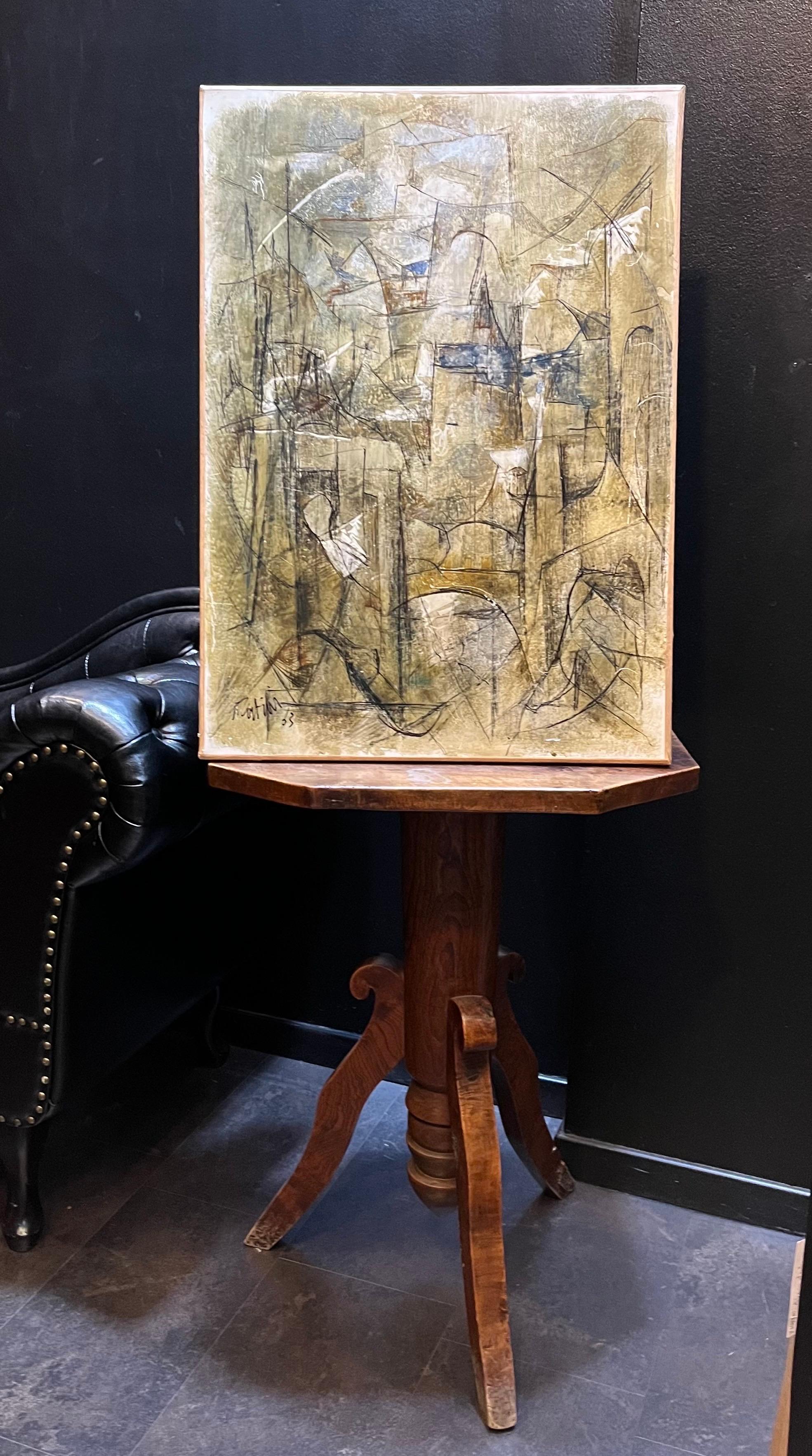 Composizione astratta N°1 di Vivaldo Martini - Olio su tela 70x50 cm in vendita 9