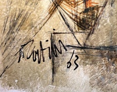 Composizione astratta N°1 di Vivaldo Martini - Olio su tela 70x50 cm