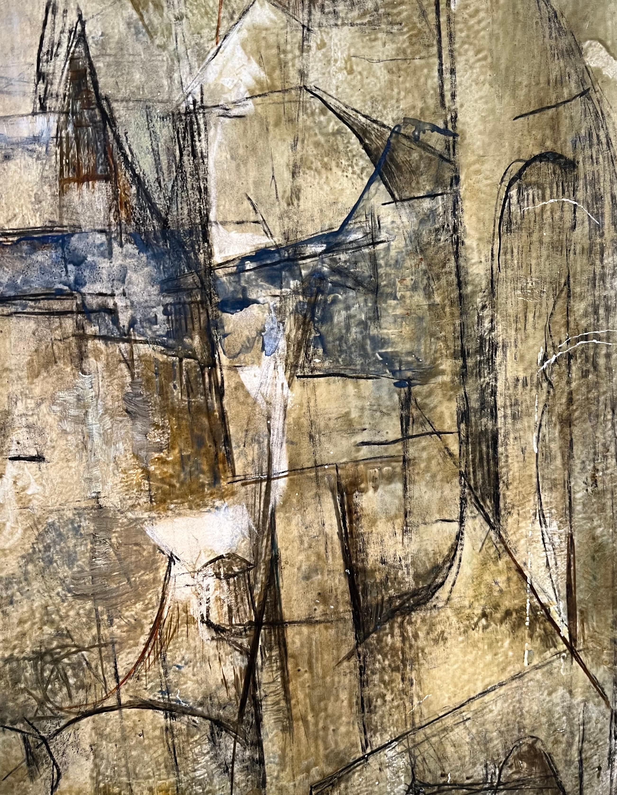 Composizione astratta N°1 di Vivaldo Martini - Olio su tela 70x50 cm in vendita 4