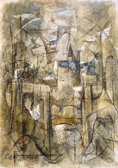 Composición abstracta N°1 de Vivaldo Martini - Óleo sobre lienzo 70x50 cm