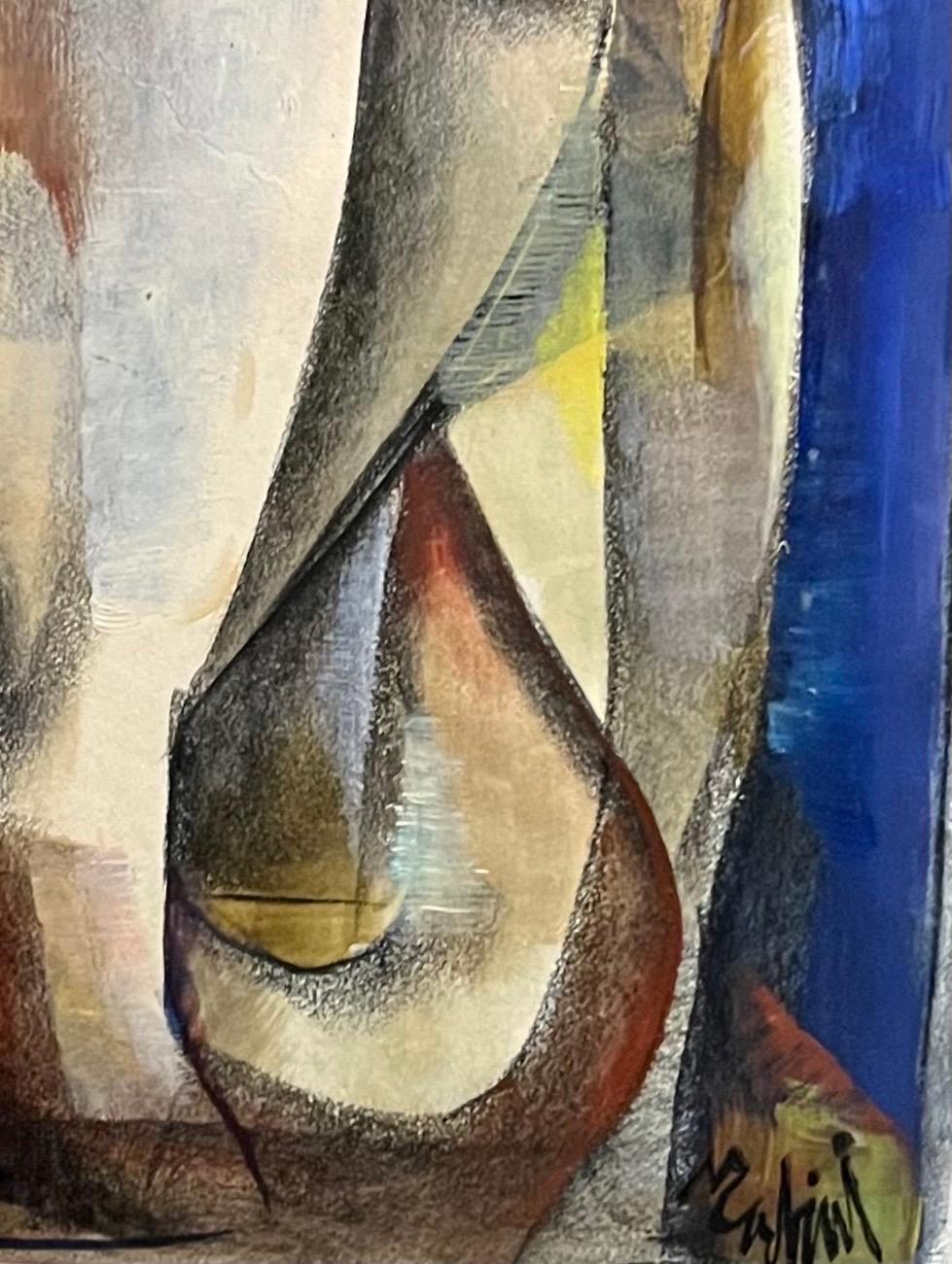 Composizione astratta N°2 di Vivaldo Martini - Olio su tela 60x38 cm in vendita 1