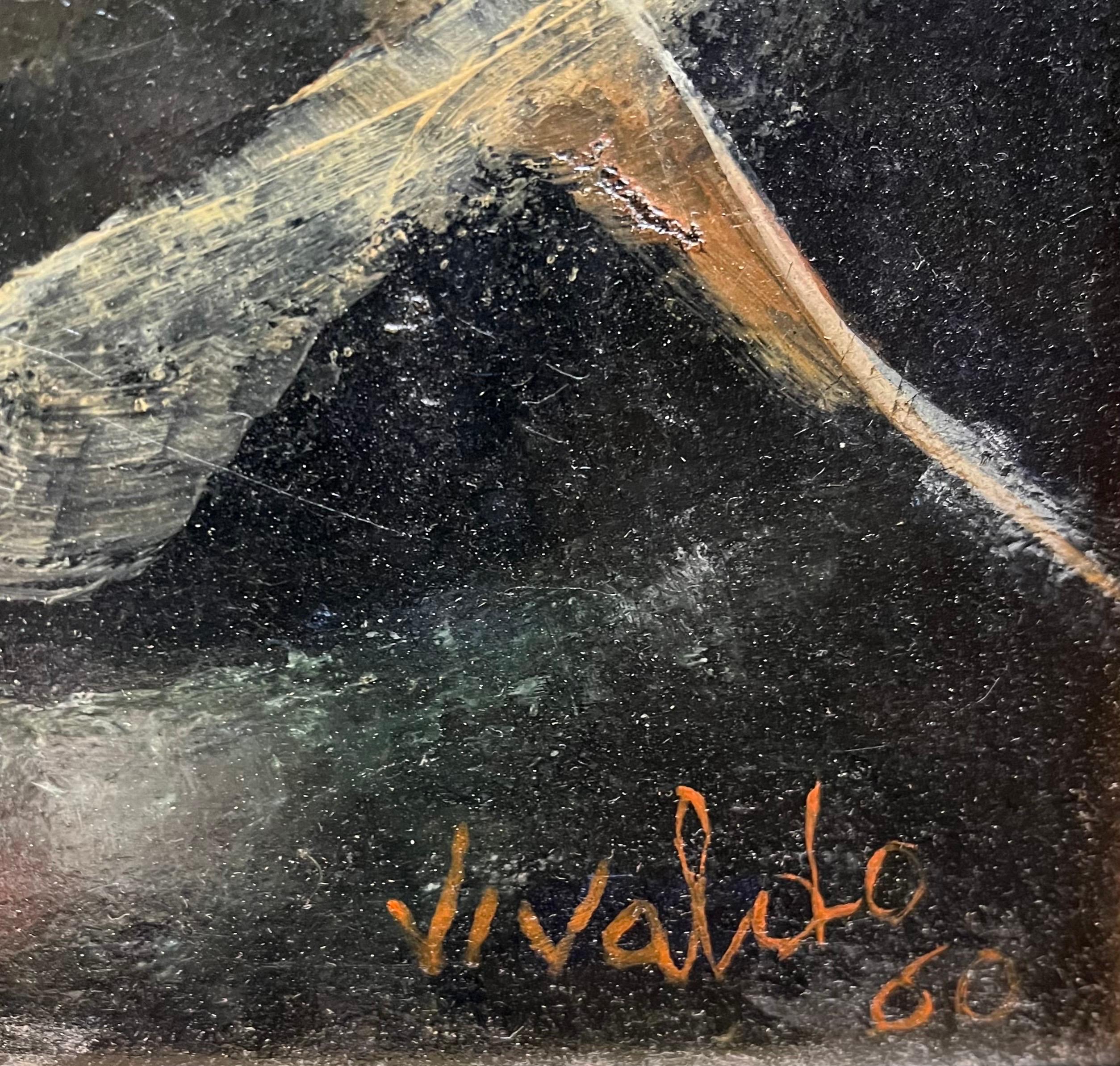 Composizione astratta N°3 di Vivaldo Martini - Olio su masonite 53x106 cm in vendita 1
