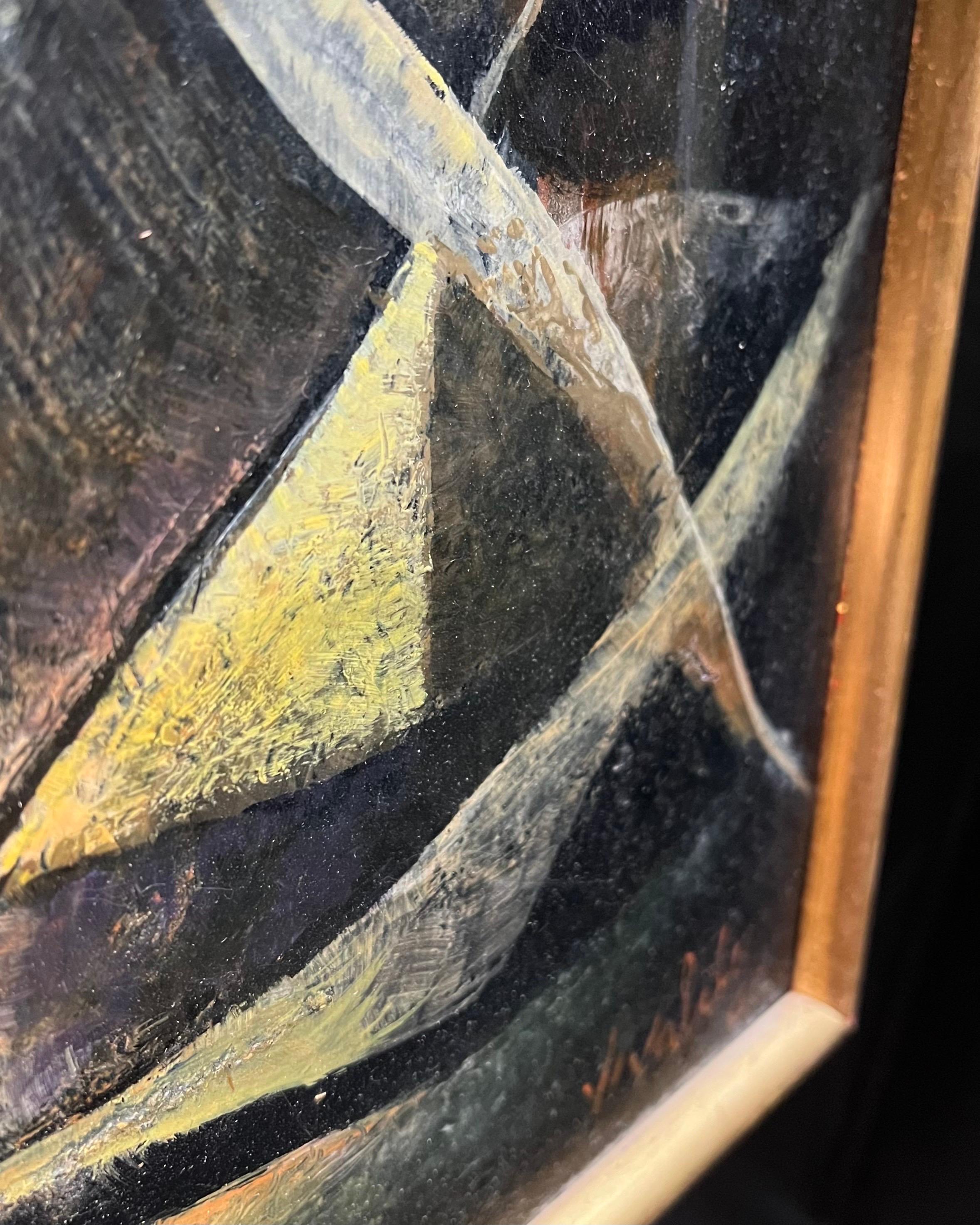 Composizione astratta N°3 di Vivaldo Martini - Olio su masonite 53x106 cm in vendita 7