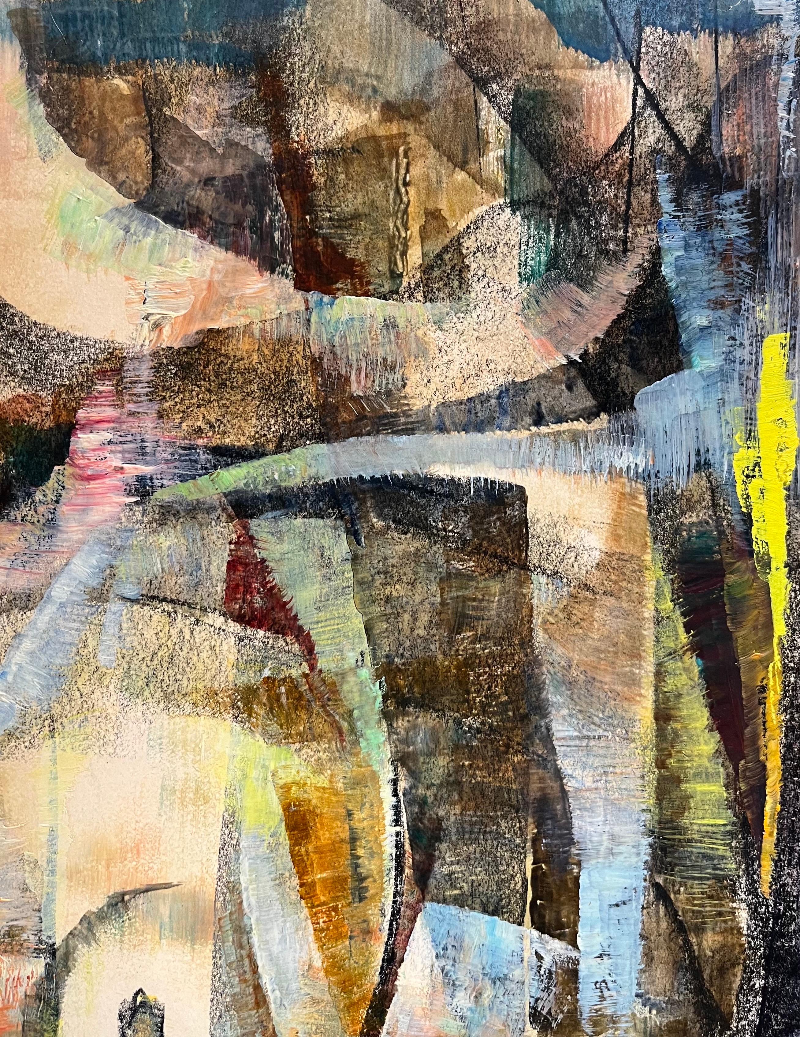 Composizione astratta N°4 di Vivaldo Martini - Olio su tela 73x38 cm in vendita 4