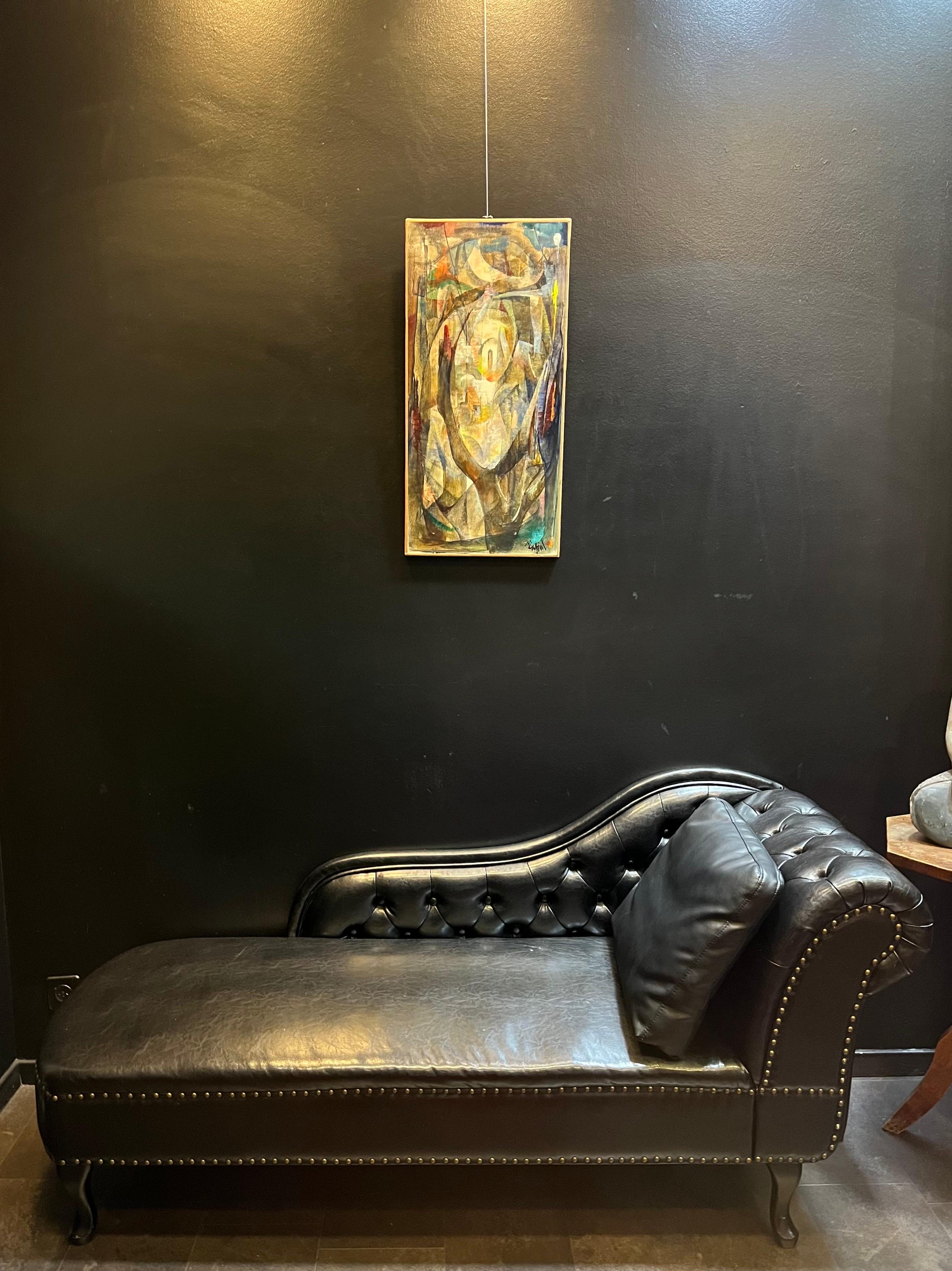 Composizione astratta N°4 di Vivaldo Martini - Olio su tela 73x38 cm in vendita 8