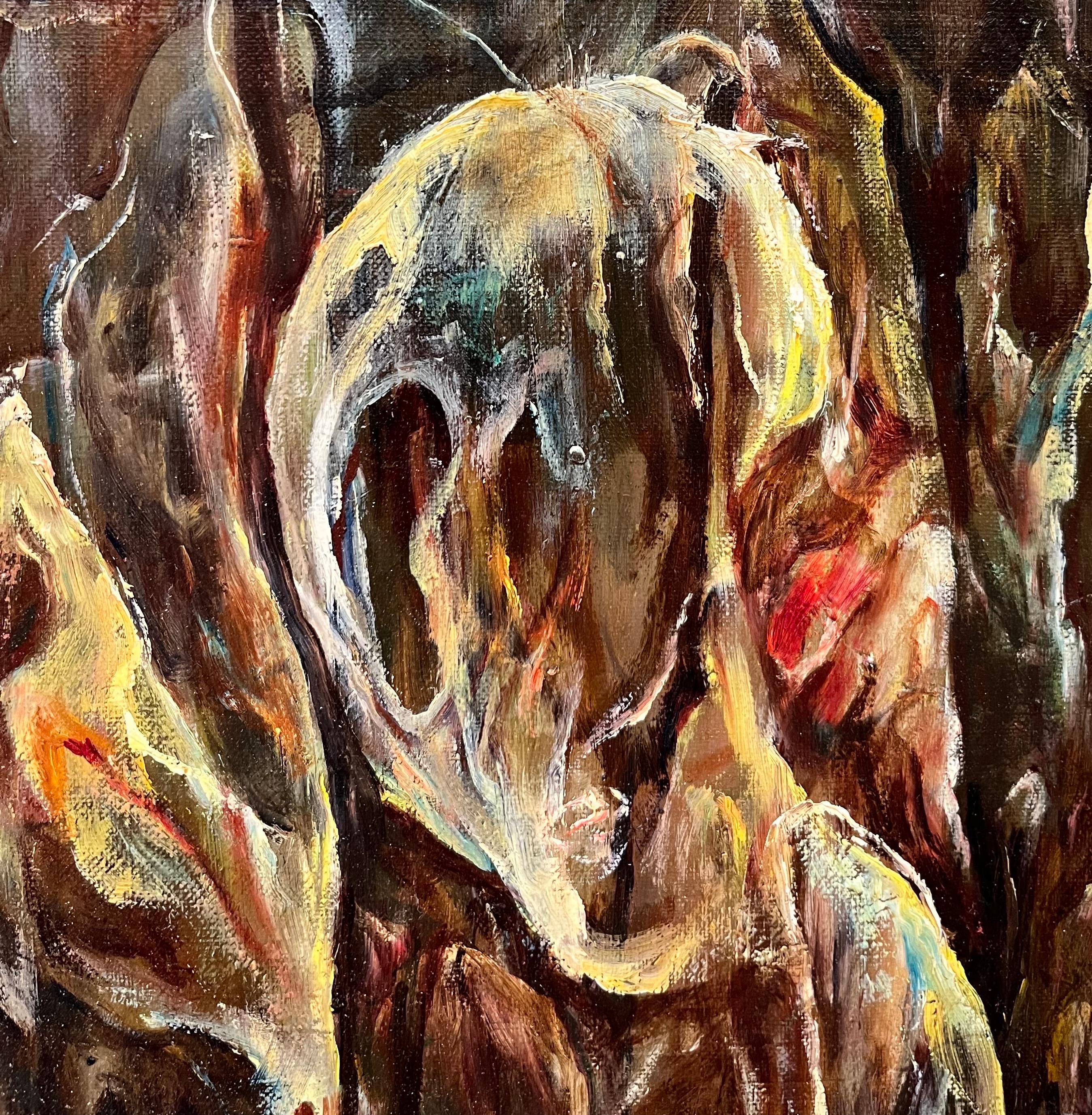 Composizione astratta N°5 di Vivaldo Martini - Olio su tela 55x42 cm in vendita 1