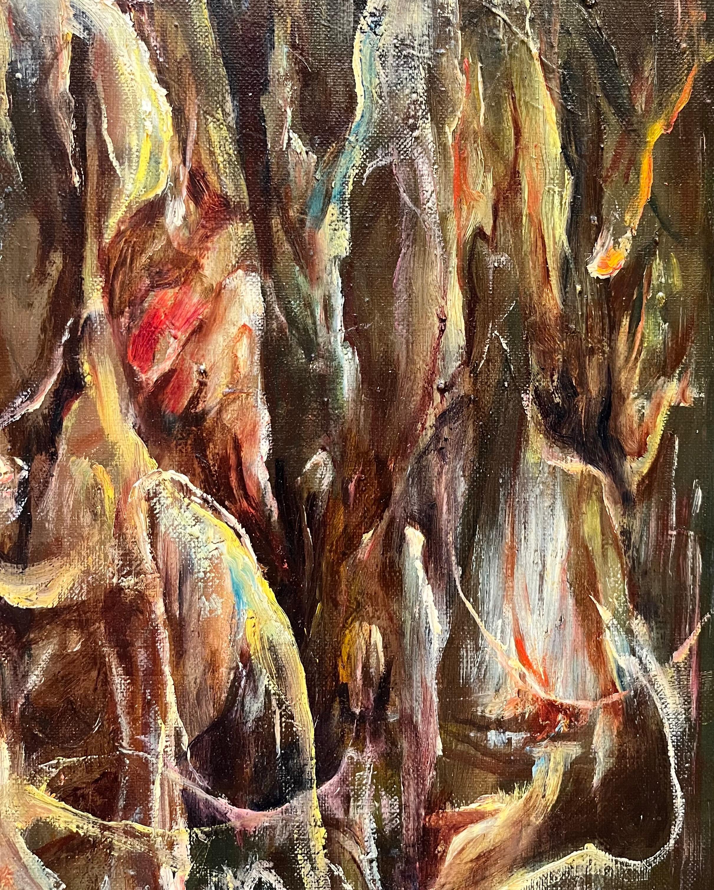 Composizione astratta N°5 di Vivaldo Martini - Olio su tela 55x42 cm in vendita 5