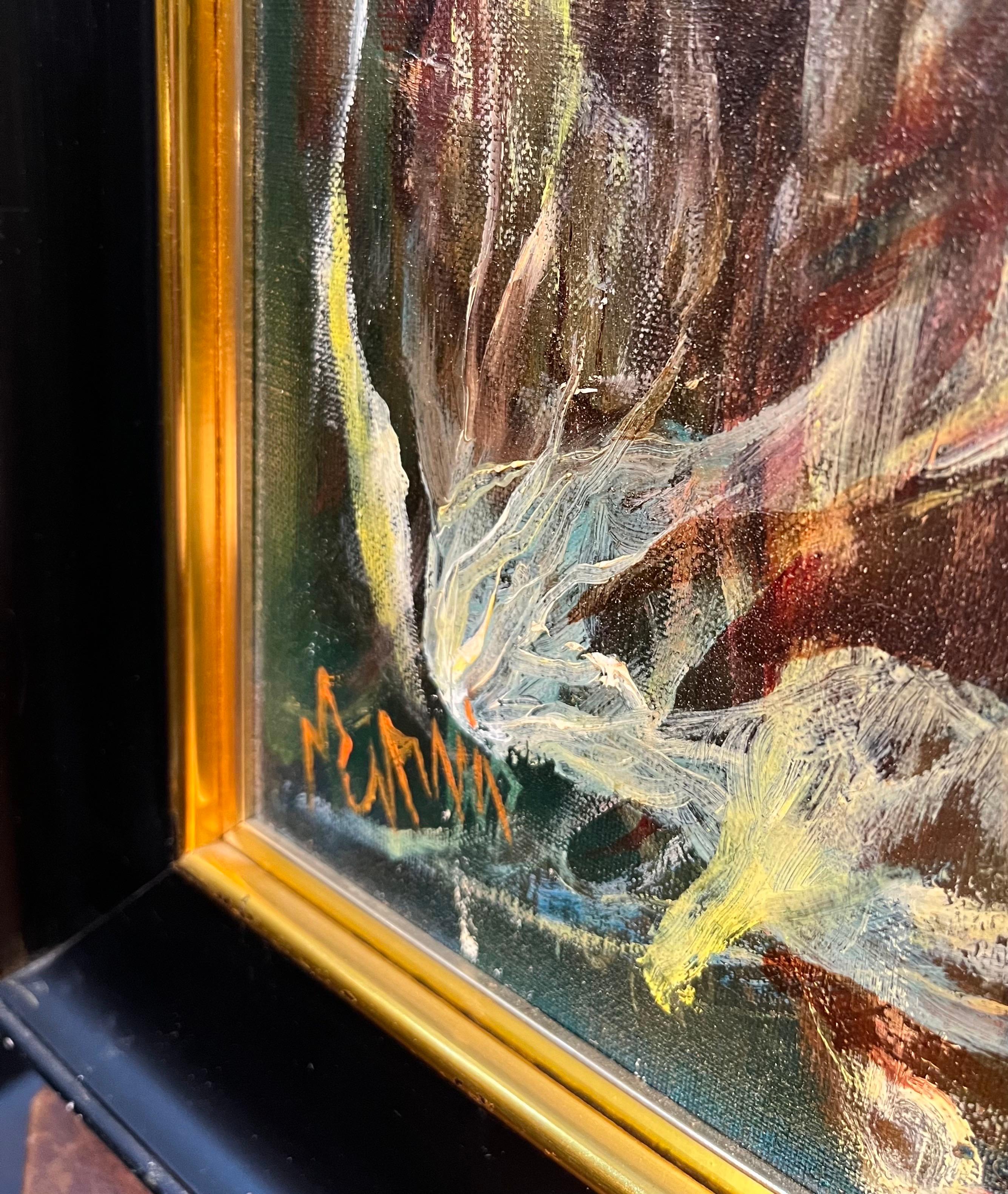 Composizione astratta N°5 di Vivaldo Martini - Olio su tela 55x42 cm in vendita 7