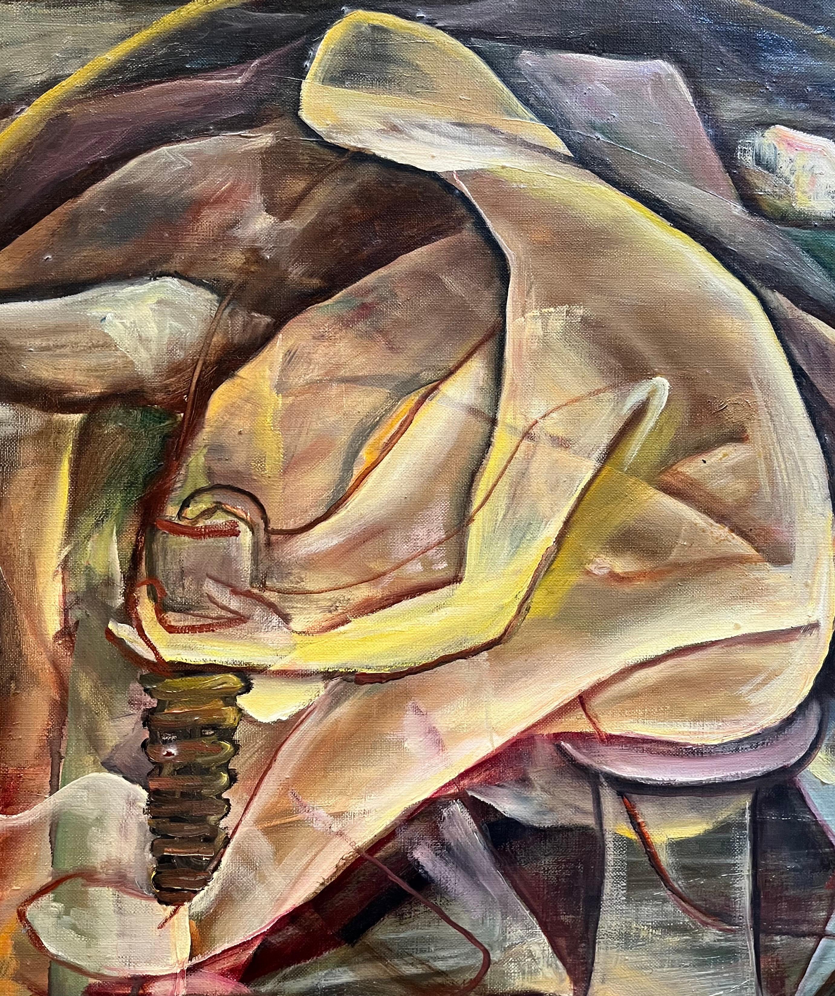 Composición abstracta N°6 de Vivaldo Martini - Óleo sobre lienzo 60x81 cm en venta 1