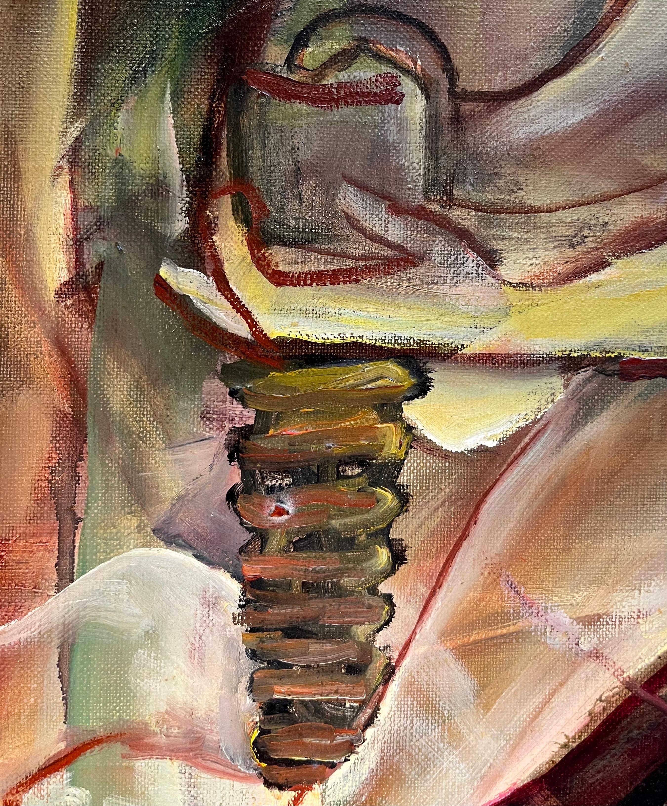 Composición abstracta N°6 de Vivaldo Martini - Óleo sobre lienzo 60x81 cm en venta 2