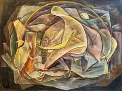 Composition abstraite N°6 de Vivaldo Martini - Huile sur toile 60x81 cm