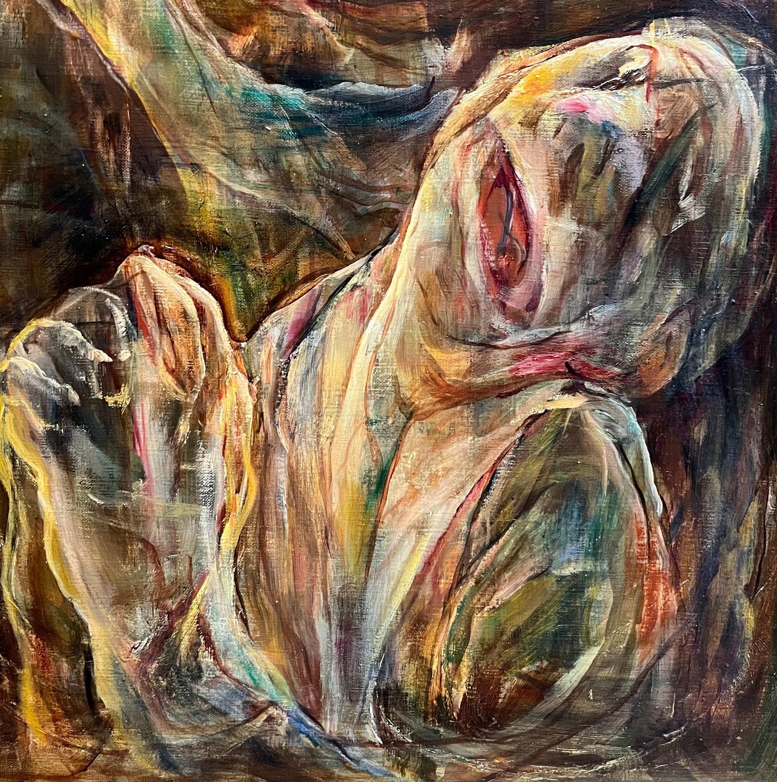 Composizione astratta N°7 di Vivaldo Martini - Olio su tela 73x50 cm in vendita 3