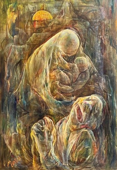 Composition abstraite N°7 de Vivaldo Martini - Huile sur toile 73x50 cm