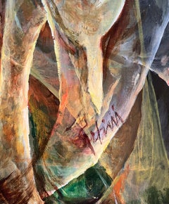 Composition abstraite N°8 de Vivaldo Martini - Huile sur toile 64x80 cm