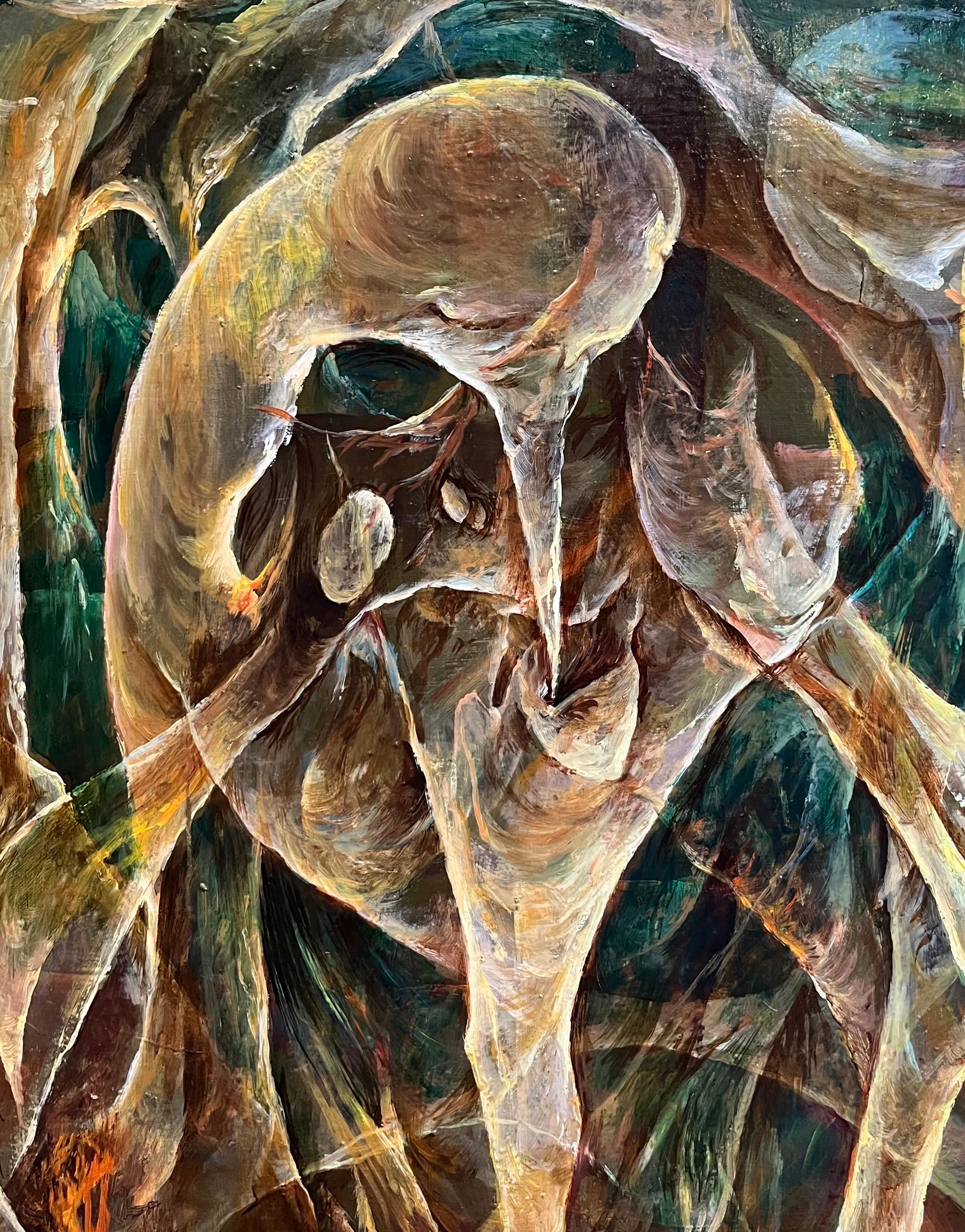 Composition abstraite N°8 de Vivaldo Martini - Huile sur toile 64x80 cm en vente 2