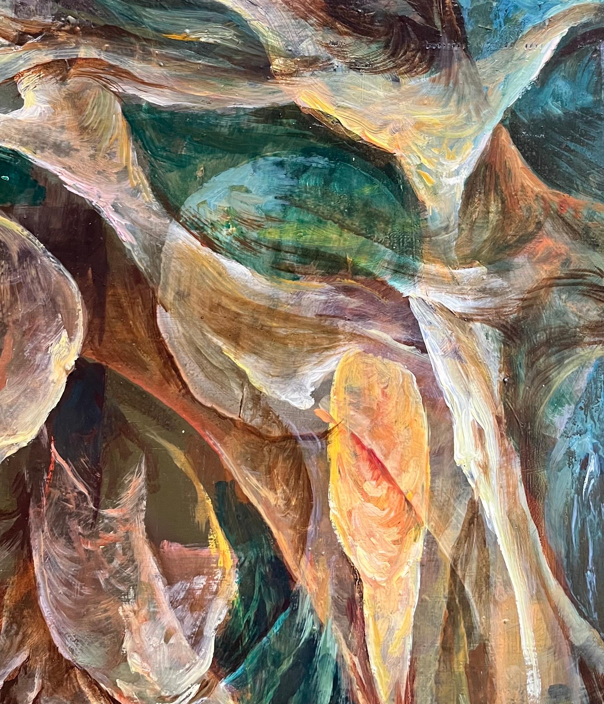 Composition abstraite N°8 de Vivaldo Martini - Huile sur toile 64x80 cm en vente 4