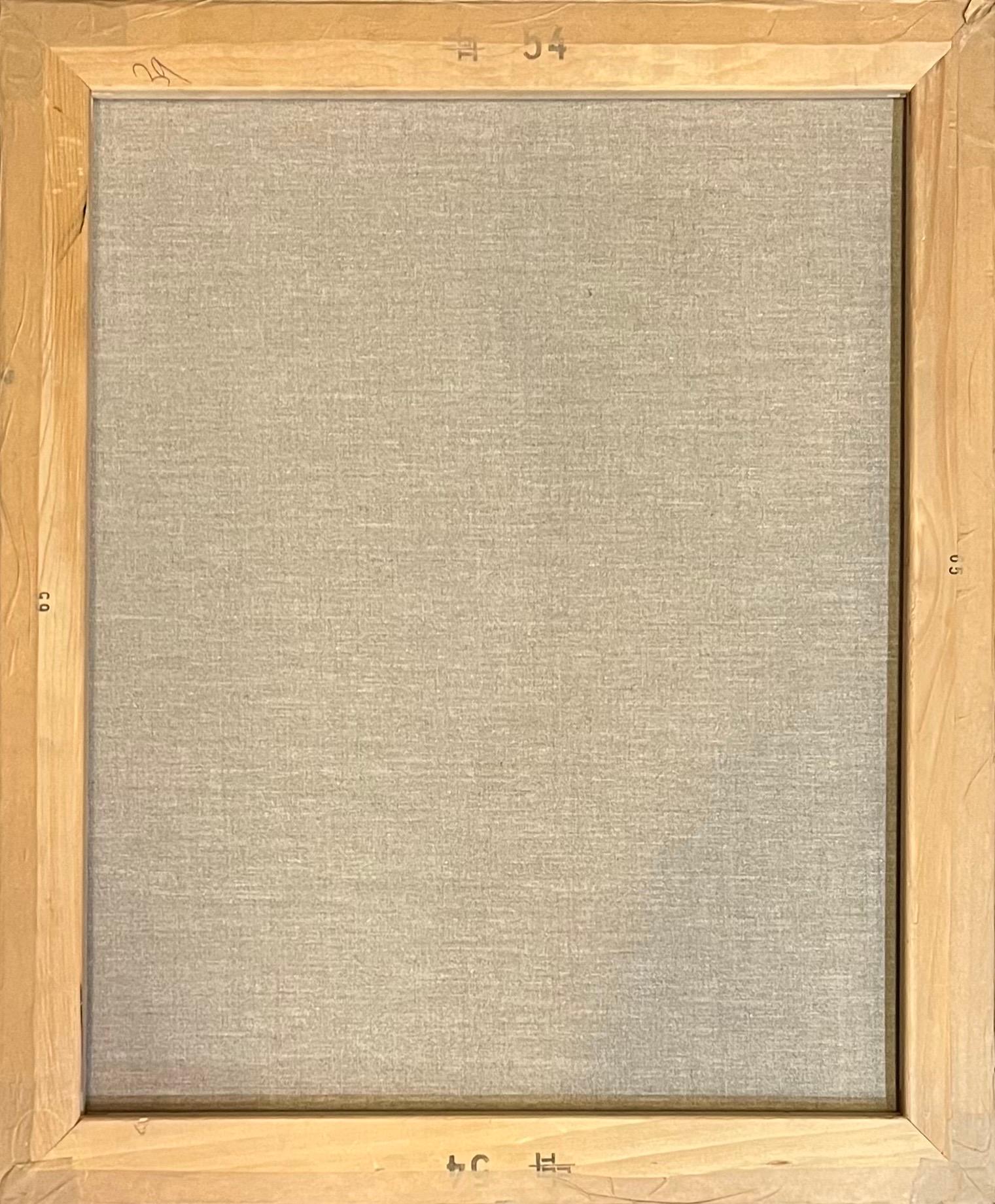 Dama morena desnuda de Vivaldo Martini - Óleo sobre lienzo 65x54 cm en venta 9