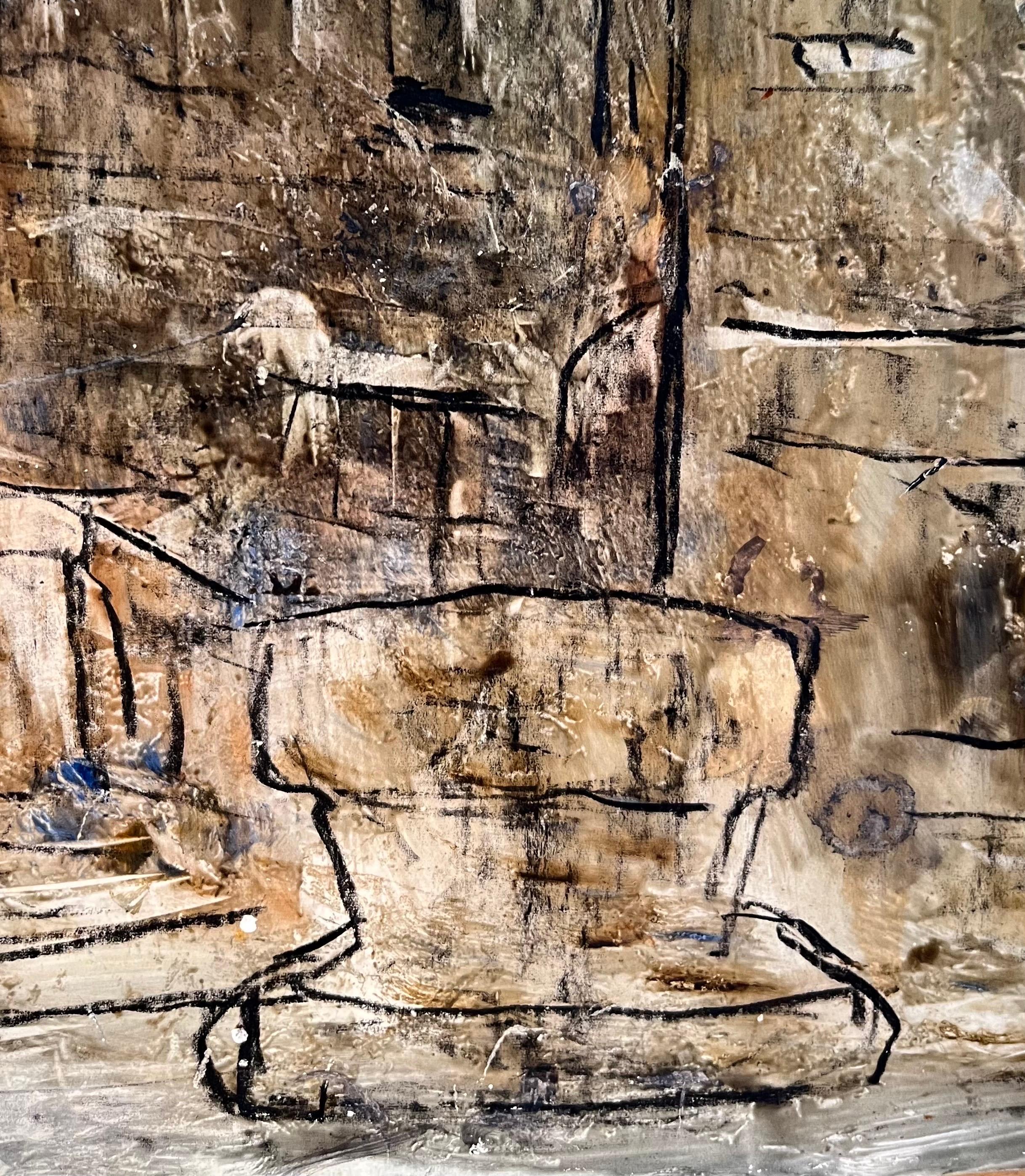 Huile sur toile 70x50 cm de Vivaldo Martini en vente 3