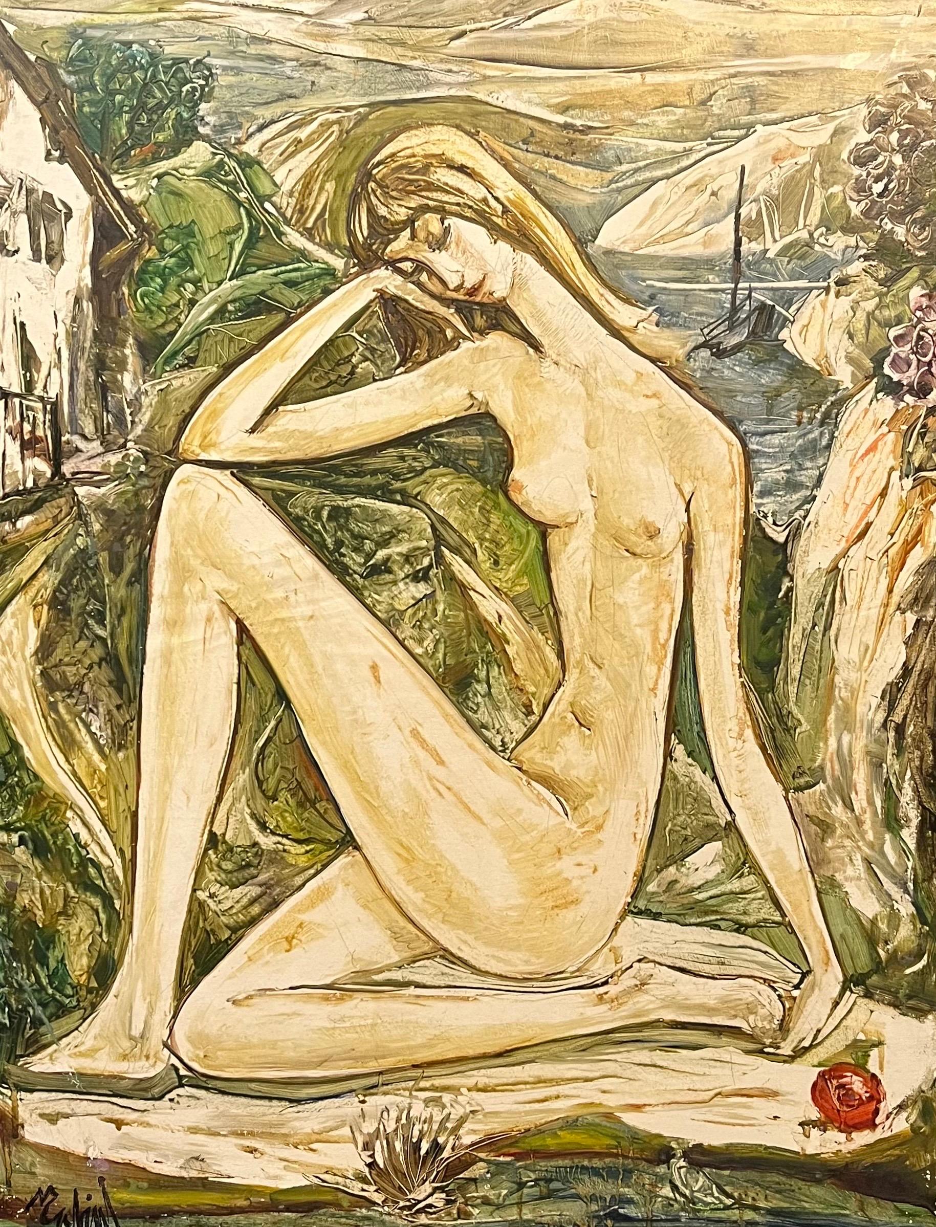 "Eve and the apple" by Vivaldo Martini - Oil on canvas 65x50 cm